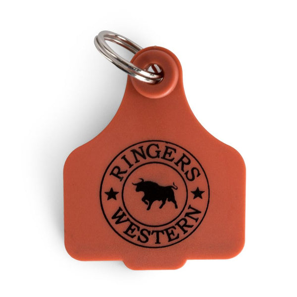Cattle Tags - Burnt Orange Ringers Western's most coveted small accessory. Our cattle tags are a nod to our true Ringers mob. The best accessories for your set of keys or your hat. Available at My Harley and Rose