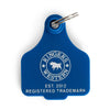 Cattle Tags - Royal Blue Ringers Western's most coveted small accessory. Our cattle tags are a nod to our true Ringers mob. The best accessories for your set of keys or your hat. Available at My Harley and Rose