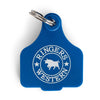 Cattle Tags - Royal Blue Ringers Western's most coveted small accessory. Our cattle tags are a nod to our true Ringers mob. The best accessories for your set of keys or your hat. Available at My Harley and Rose