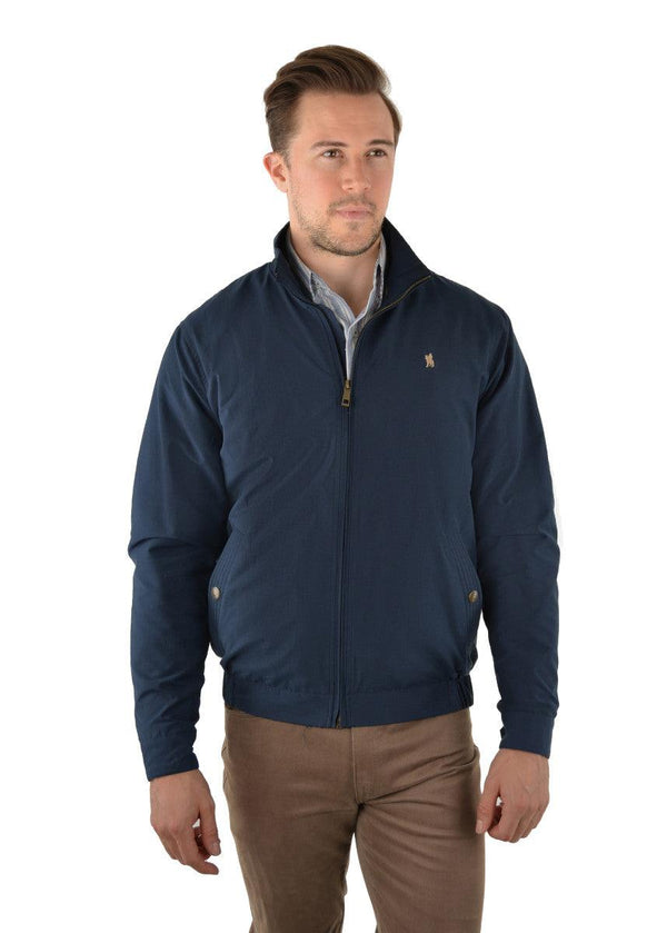 Freatures: Bomber style jacket with waterproof coating, detailed TC internal trims for quality finish. Thermal quality brushed body lining and part quilted satin finish for warmth and comfort, internal chest pocket, premium quality metal zip closures, horseman embroidery on chest