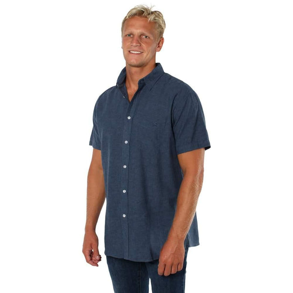 Dawson Men's Relaxed Short Sleeve Linen Dress Shirt by Ringers Western, available at My Harley and Rose