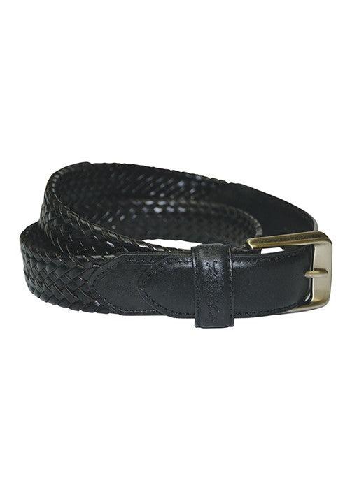 Thomas Cook - Black Harry Leather Braided Belt