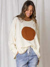 Beckham Embroided Circle Sweat, available at Harley and Rose