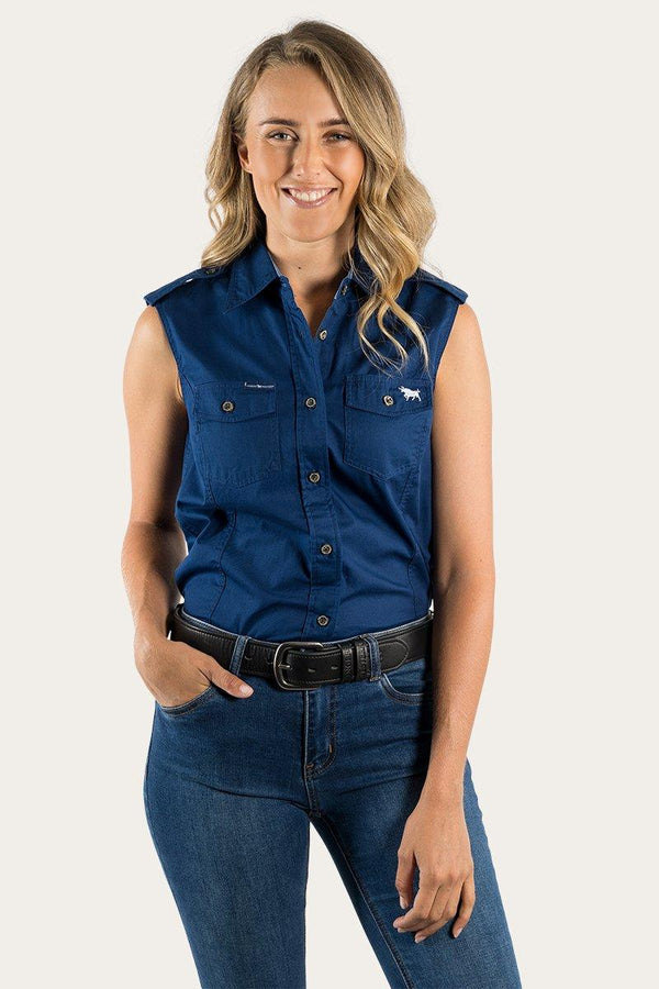 The Pentecost River Sleeveless work shirt is a relaxed loose fit shirt made from super soft lightweight cotton. The shirts have handy double breast pockets and are constructed to last whatever the conditions. Available at My Harley and Rose