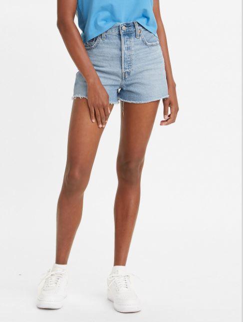 Levi's Ribcage Shorts. The high rise shorts you've been searching for. Made with the same fit as our Ribcage Jeans, these feature a waist-nipping high rise and a slightly looser fit through the seat and thigh—because shorts should be comfortable. Available at Harleya and Rose