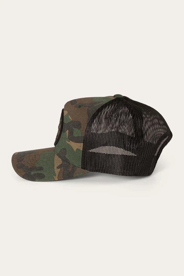 Ringers Western Trucker Cap: durable cotton with breathable mesh and iconic logo.